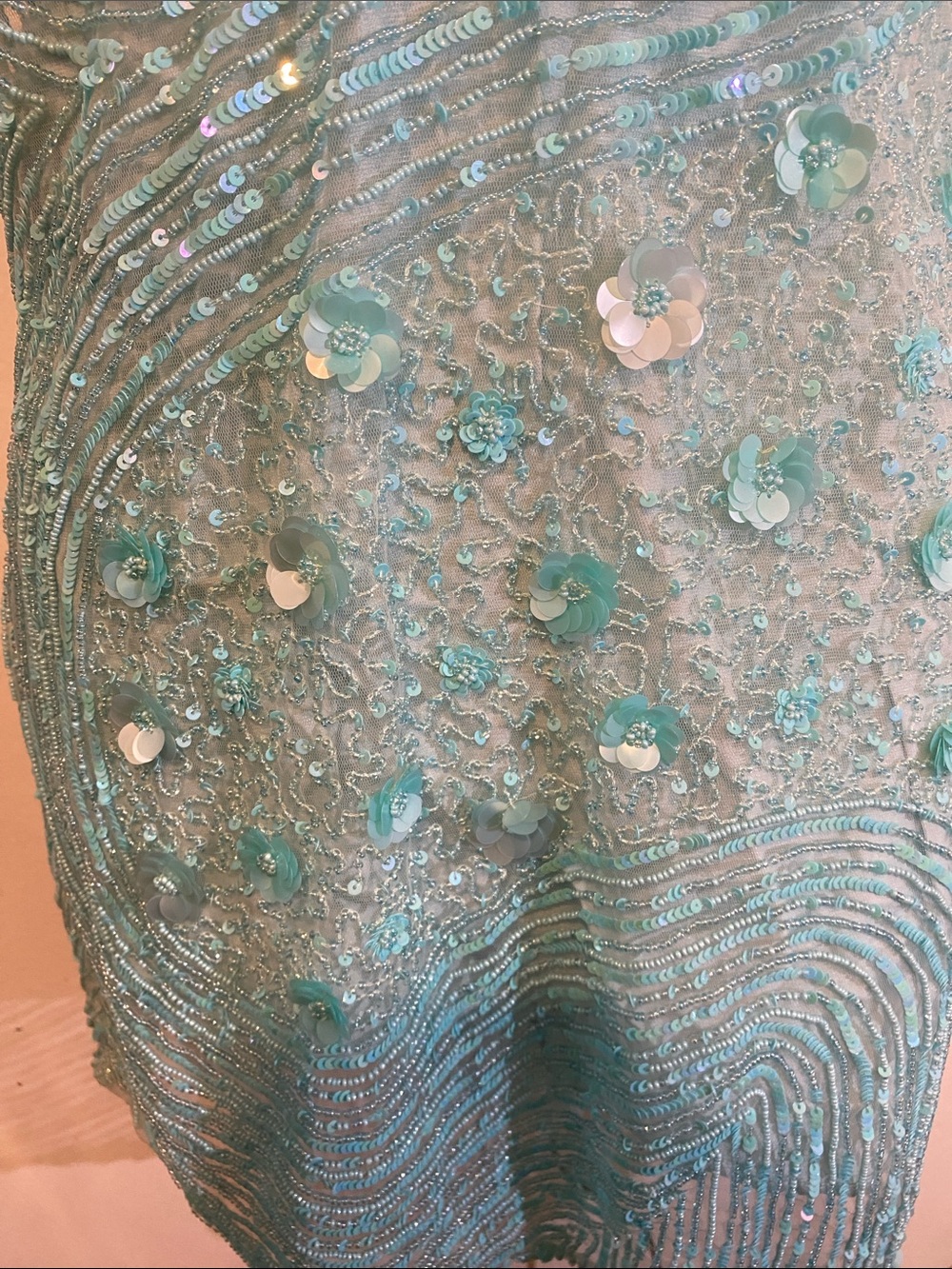 Lovers + Friends Aqua One-Shoulder Sequin Mini Dress - Picture 4 of 8